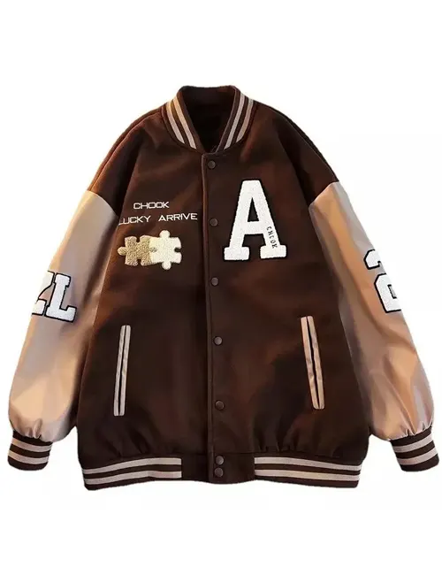 Achock Brown Varsity Jacket - William Jacket