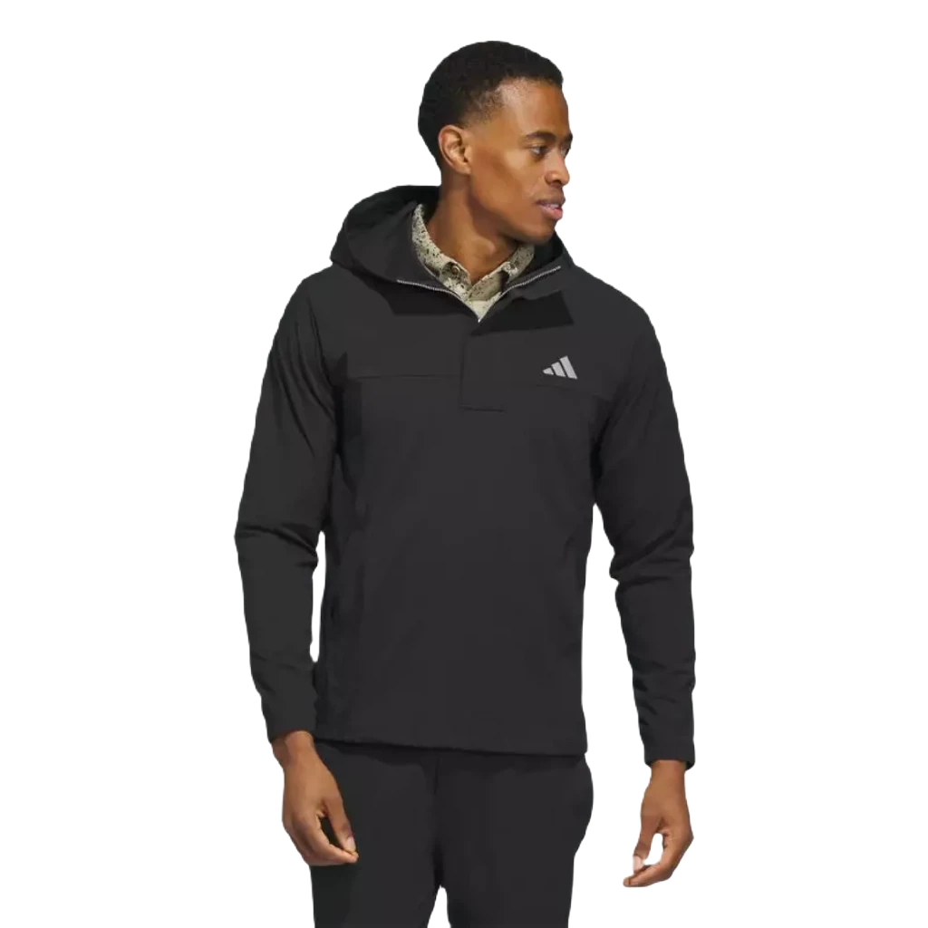 Adidas Ripstop 1/4 Zip Golf Hoodie - Black