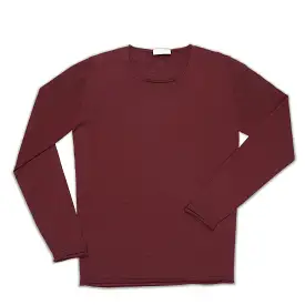 Andreieu crew-neck jumper Superfine Merino Wool (Burgundi)