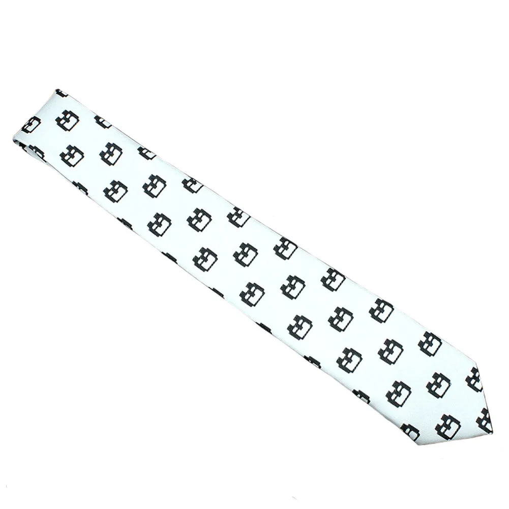 Anime Danganronpa Enoshima Junko Cosplay Monokuma Necktie Unisex Halloween Party Embroidery Tie Costume Accessories Gift