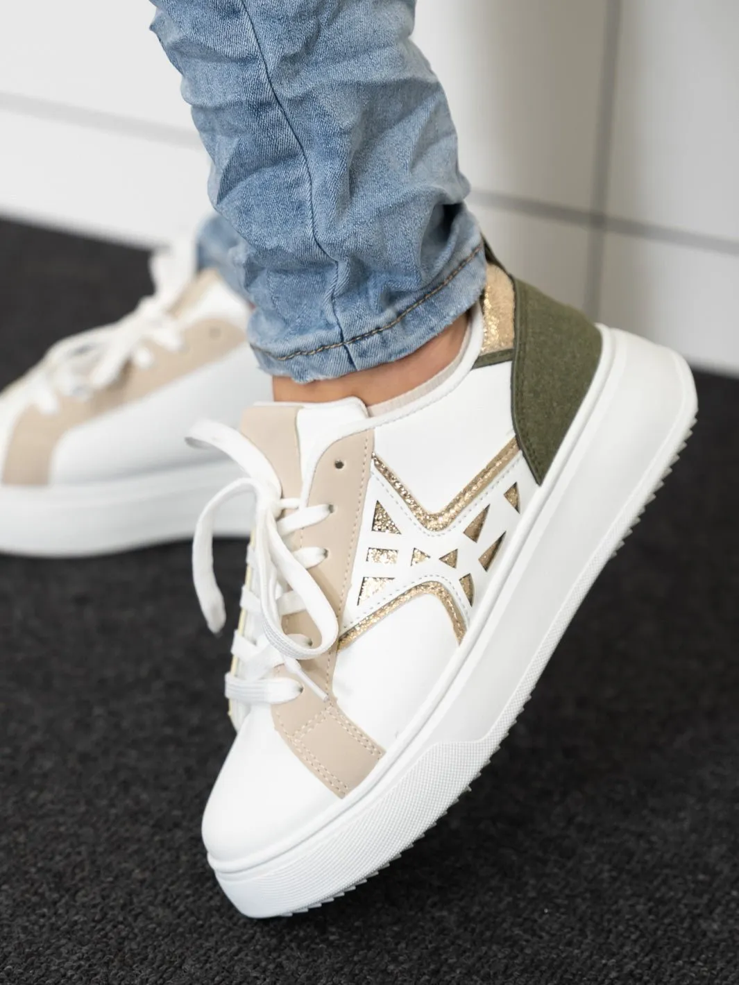 Annie sneakers white/green