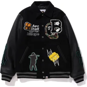 BAPE VARSITY JACKET MENS