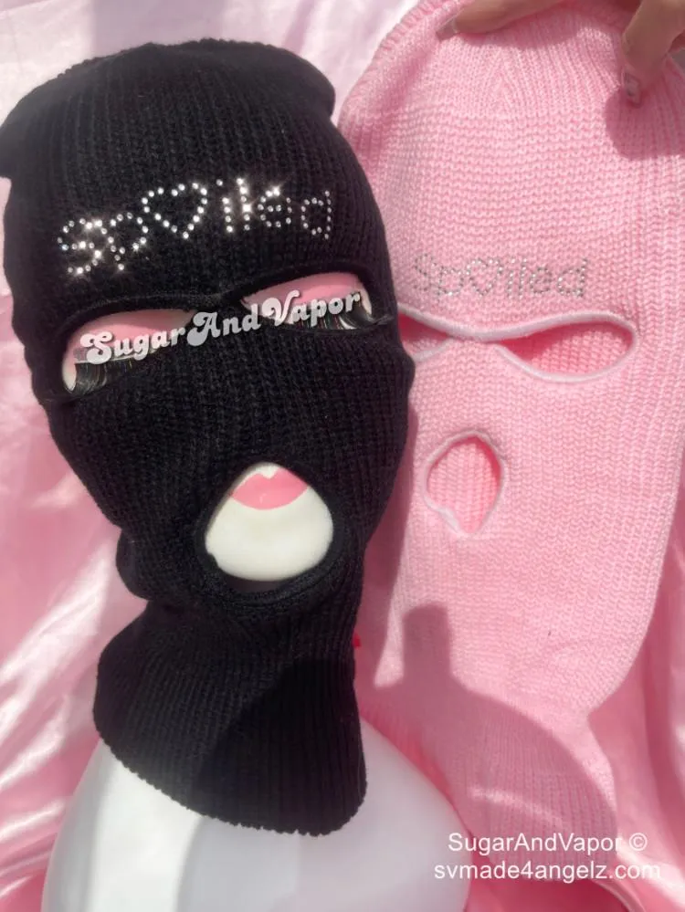 Bling Spoiled Knitted Ski Mask