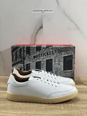 Botticelli Scarpa Uomo Icon Sneaker In Pelle Bianca Luxury Made In Ita