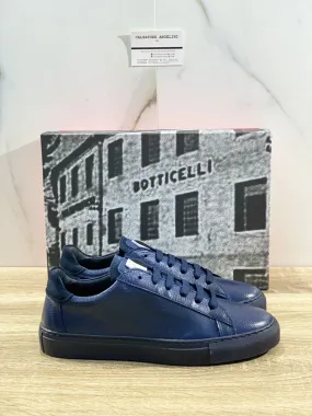 Botticelli Scarpa Uomo Icon Sneaker In Pelle Blu Luxury Made In Italy