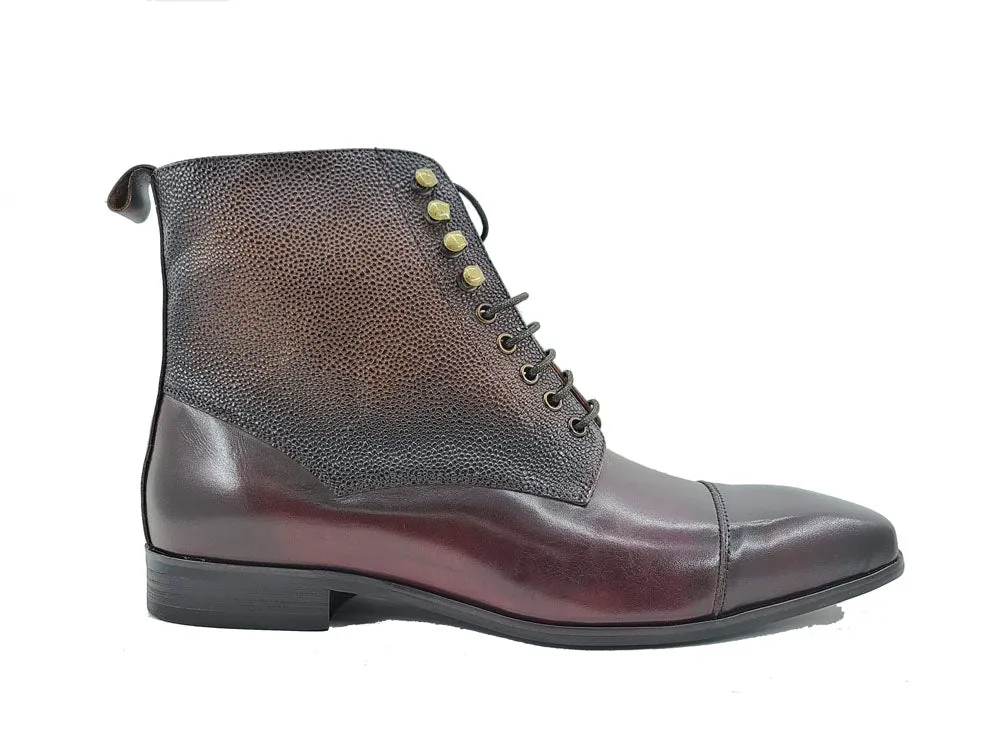 Brogue Cap Toe Leather Boot