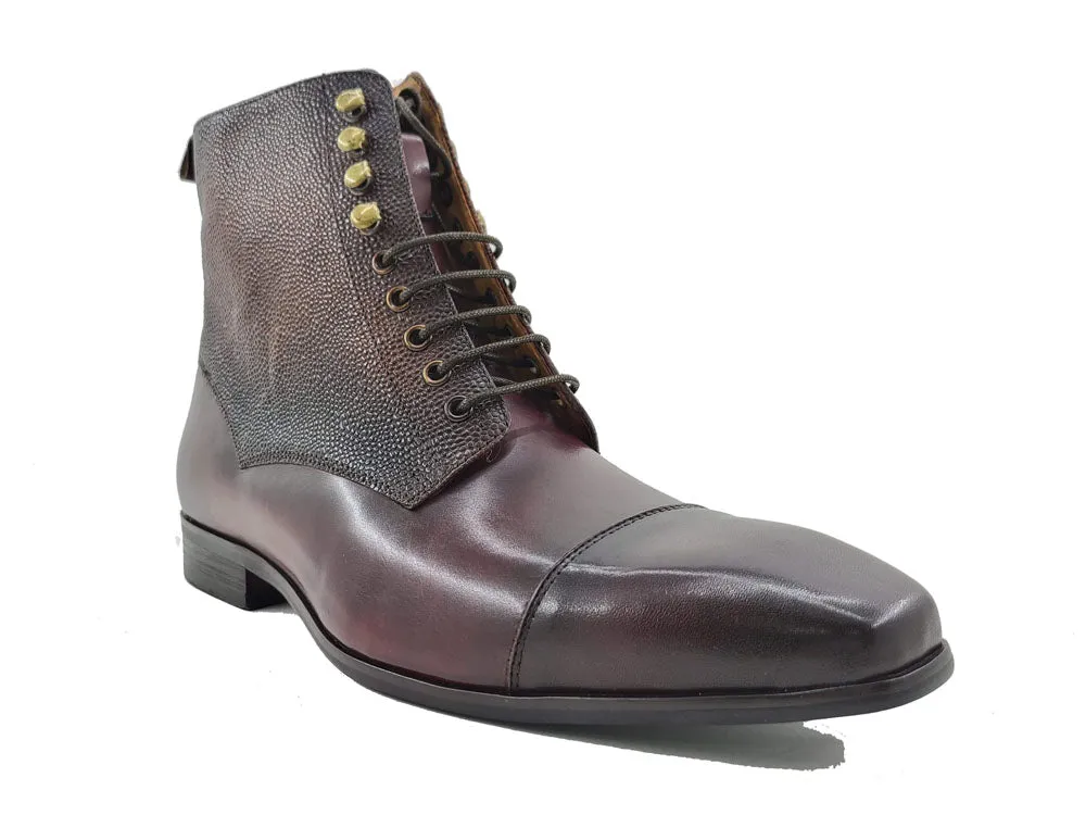 Brogue Cap Toe Leather Boot