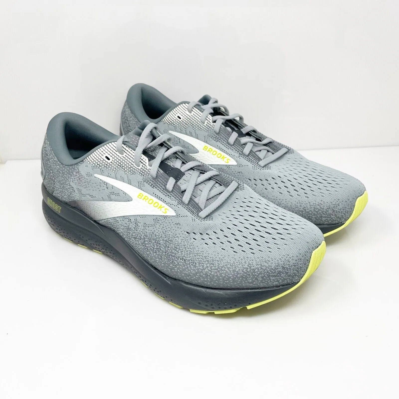 Brooks Mens Ghost 16 1104184E040 Gray Running Shoes Sneakers Size 13 4E