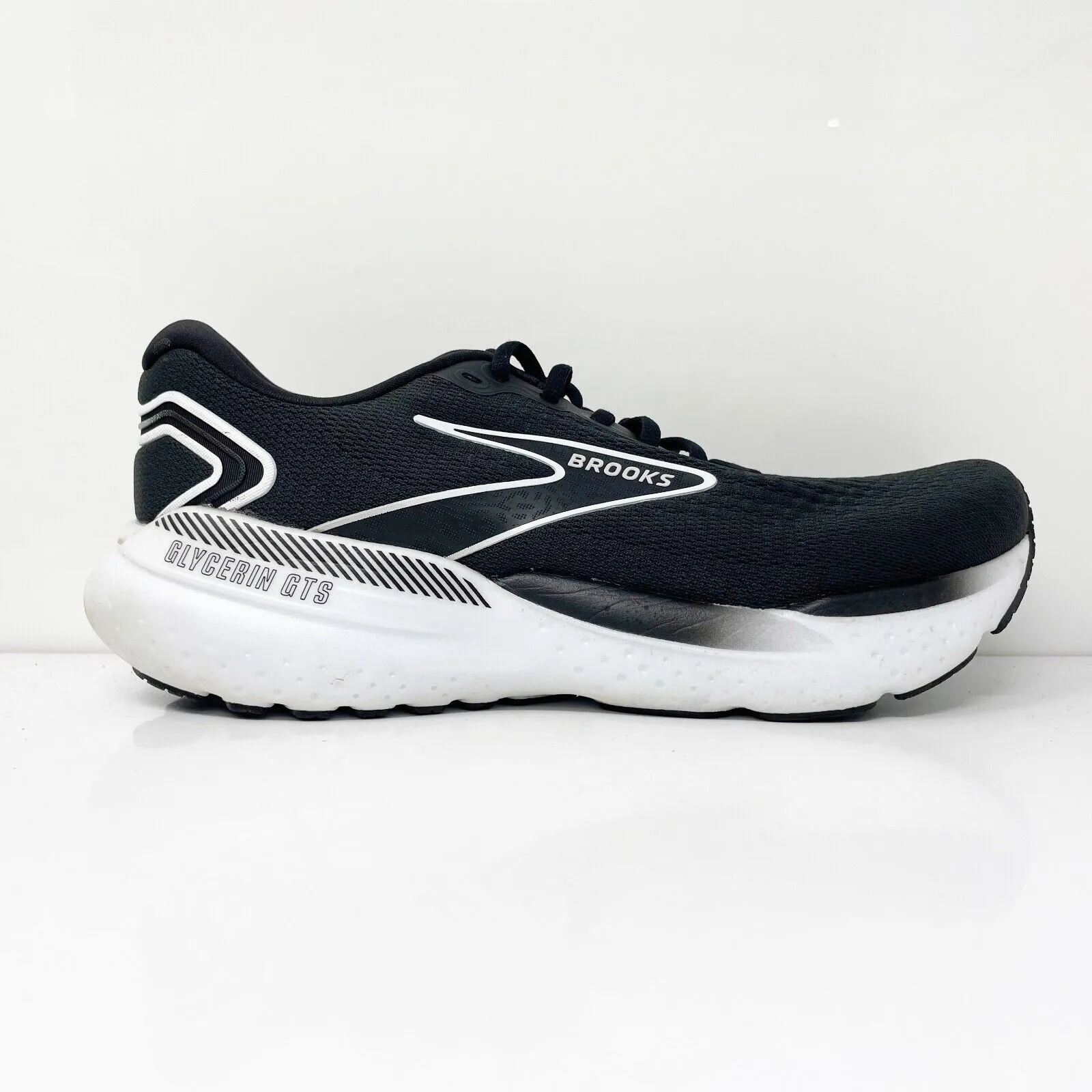 Brooks Mens Glycerin GTS 21 1104202E090 Black Running Shoes Sneakers Size 8.5 2E