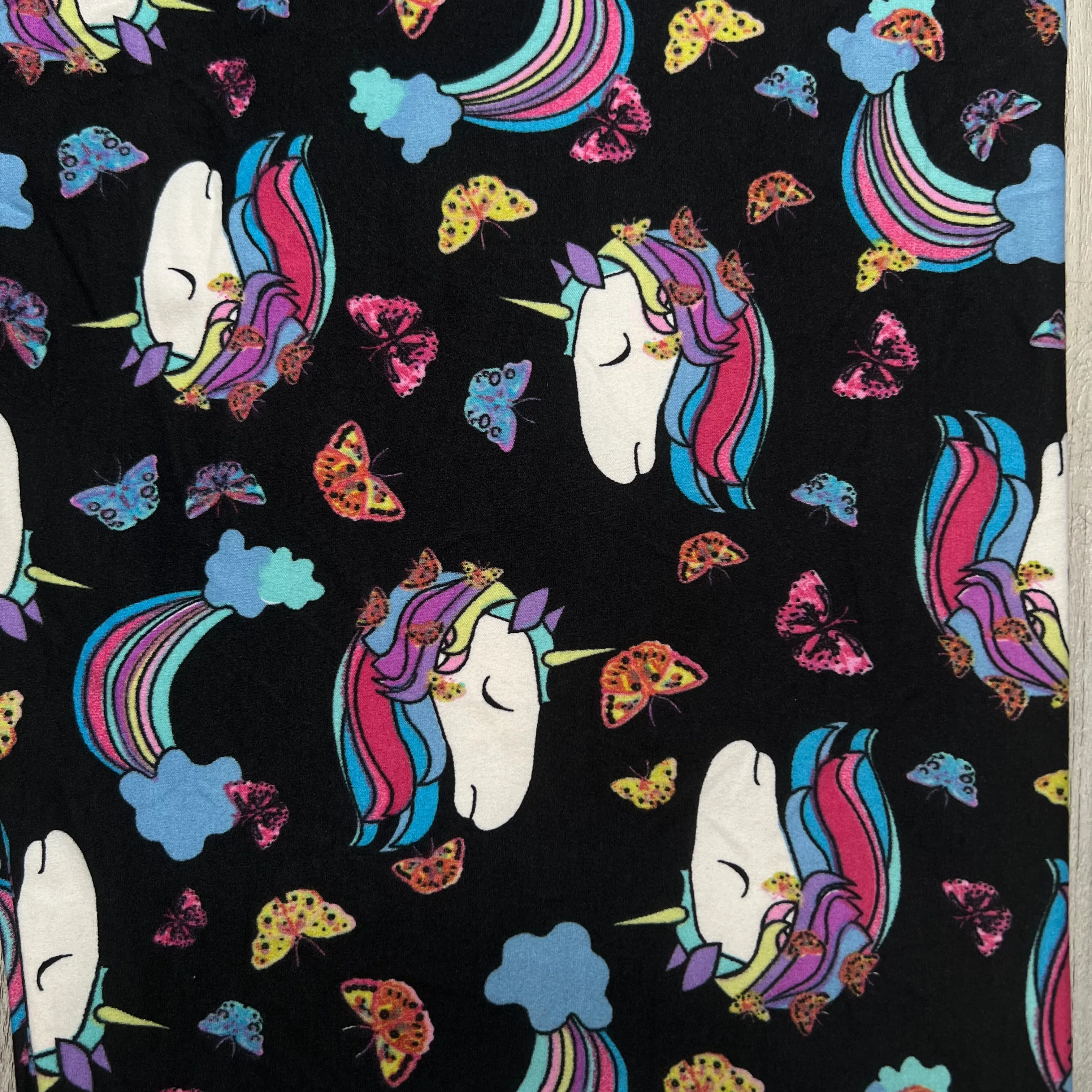 Butterfly Unicorn Print Soft Leggings