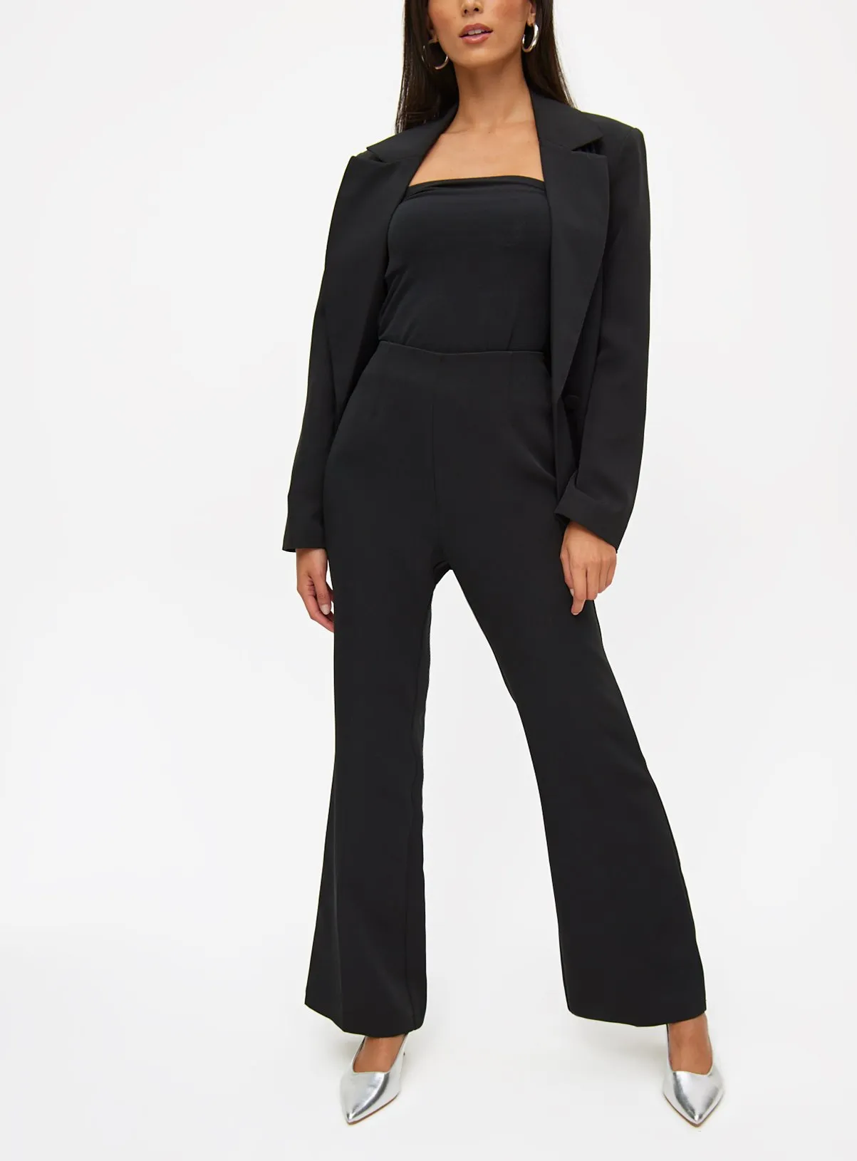 Buy Black Flare Coord Trousers 14L | Trousers | Tu