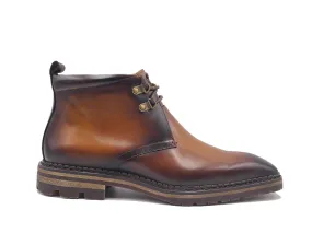 Calfskin Chukka Boot with Lug Sole