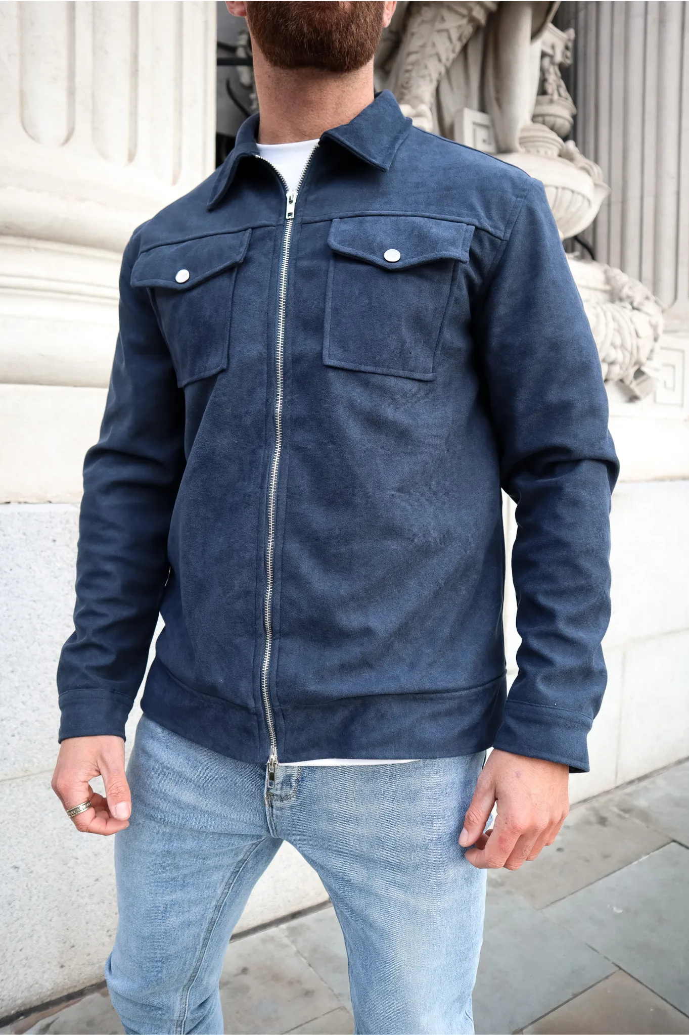 Capo SUEDE Jacket - Navy