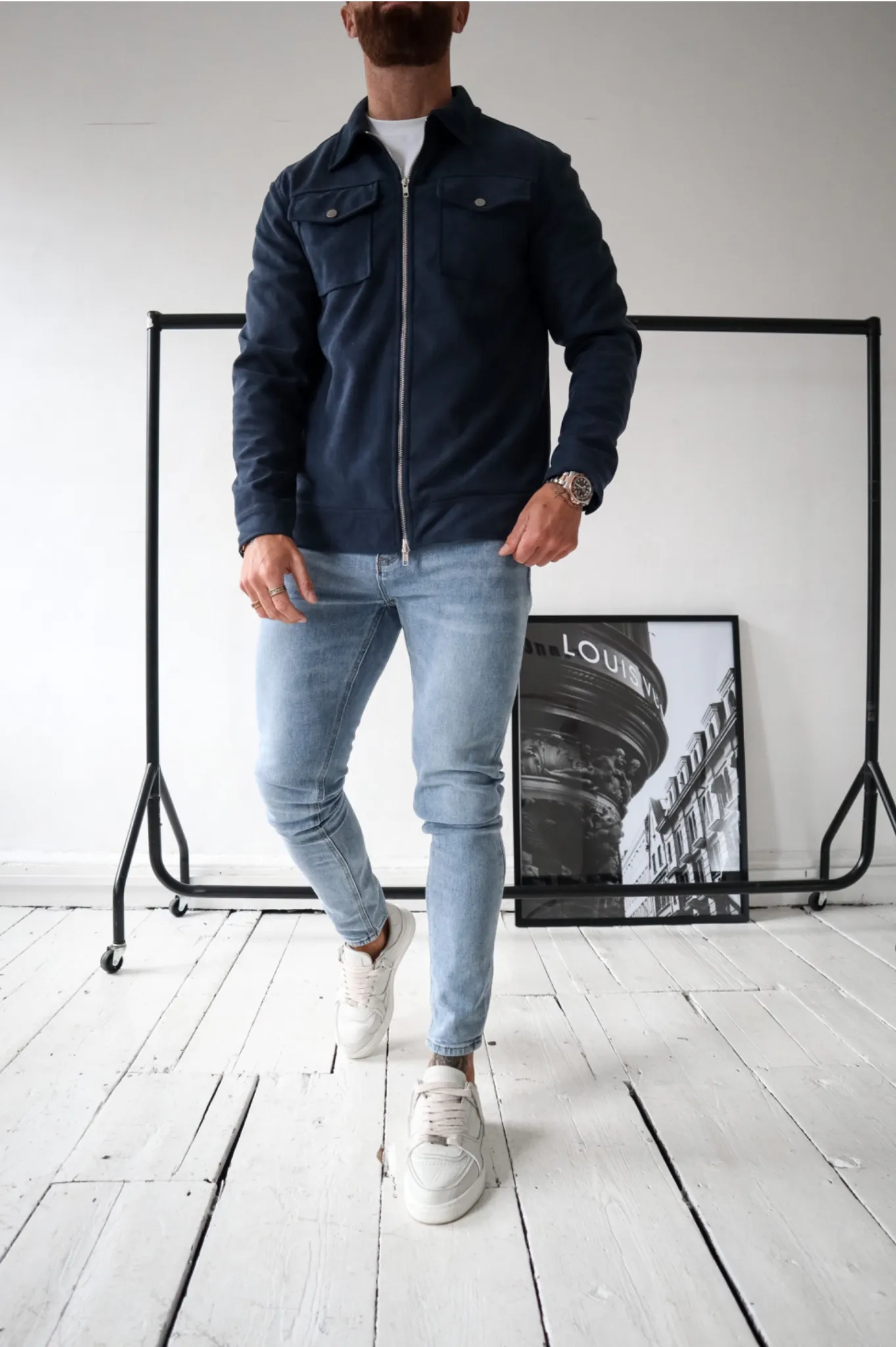 Capo SUEDE Jacket - Navy