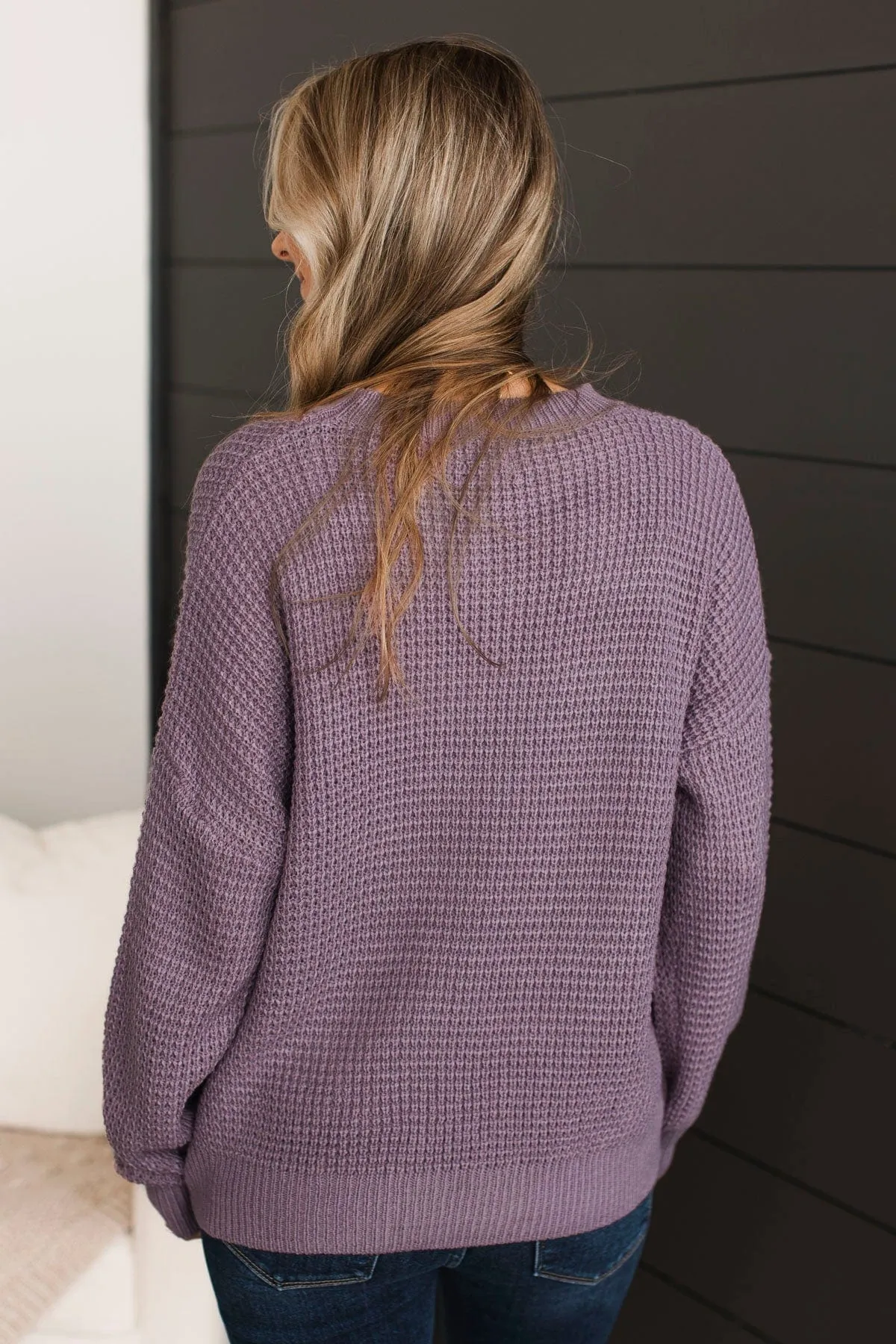 Captivating In Color Knit Sweater- Dusty Lavender