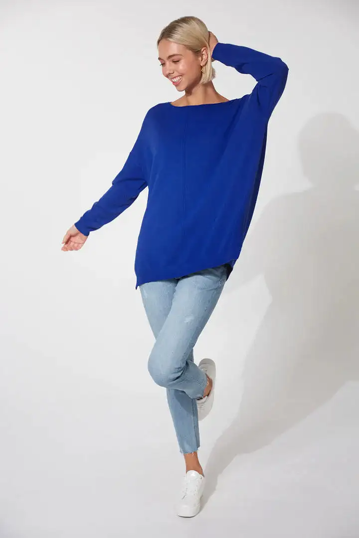 Cardova Knit Jumper - Cobalt