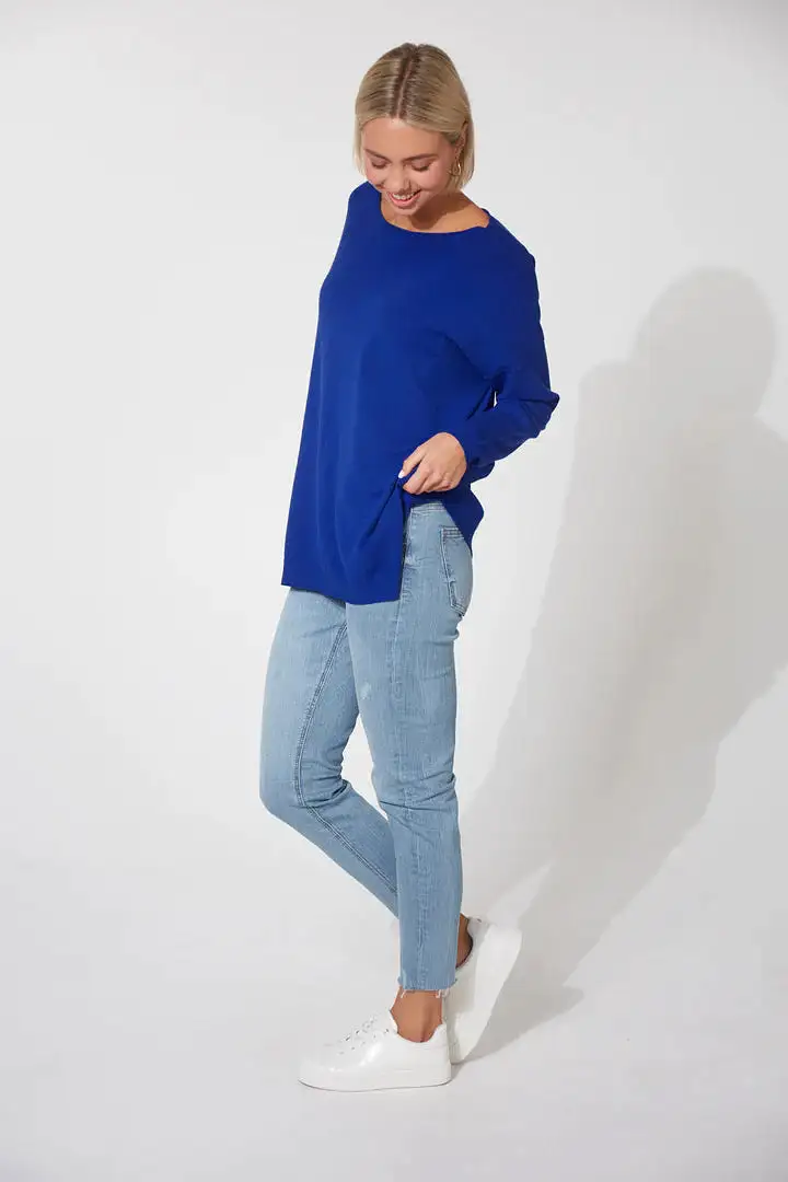 Cardova Knit Jumper - Cobalt