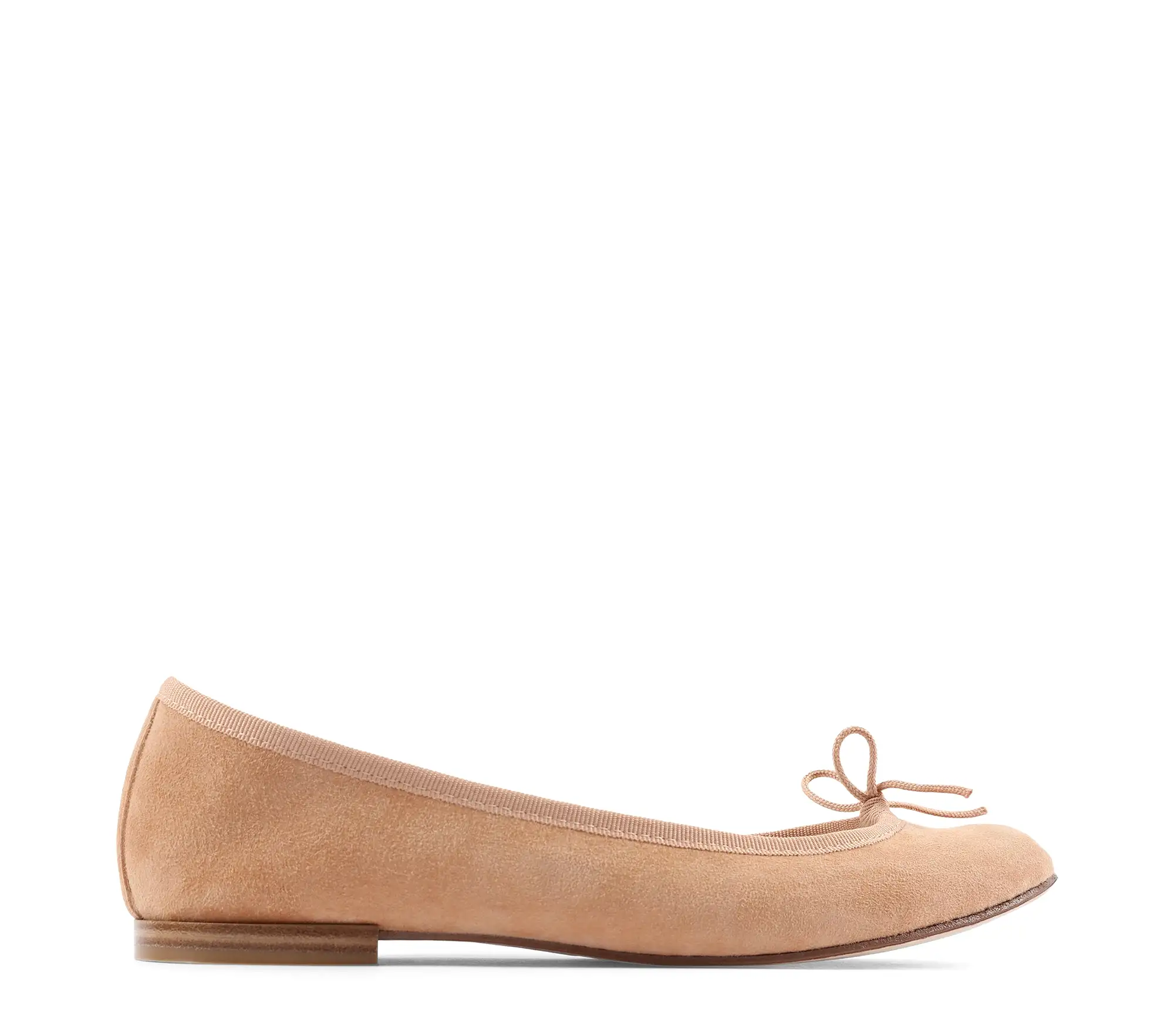 CENDRILLON SUEDE LEATHER BALLERINA NUDE