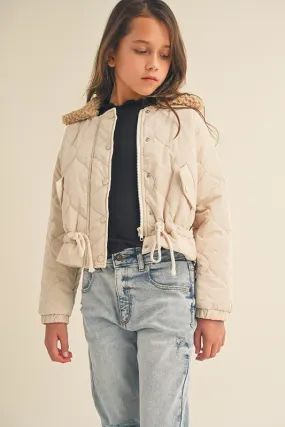 Cinched Waist Puffer Jacket