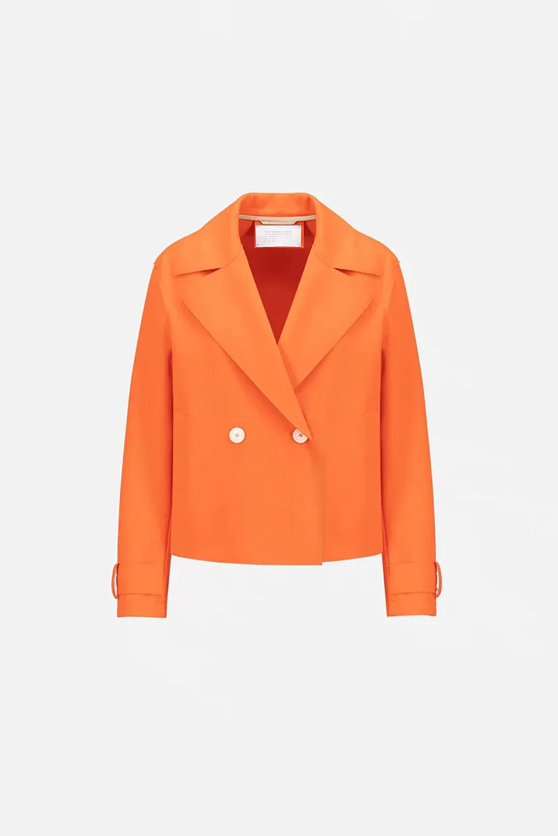 Cropped Peacoat Scuba - Bright Coral