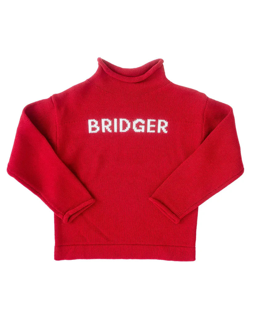 Custom Knit Name Roll Neck Sweater