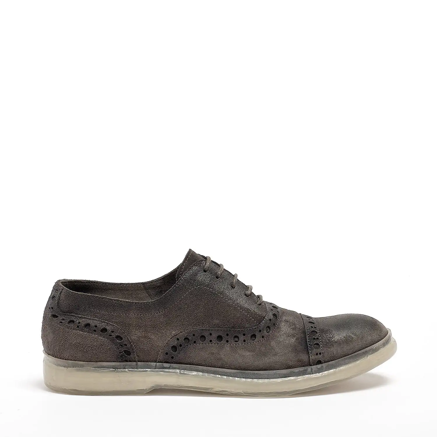 David Laced Shoes suede leather grey