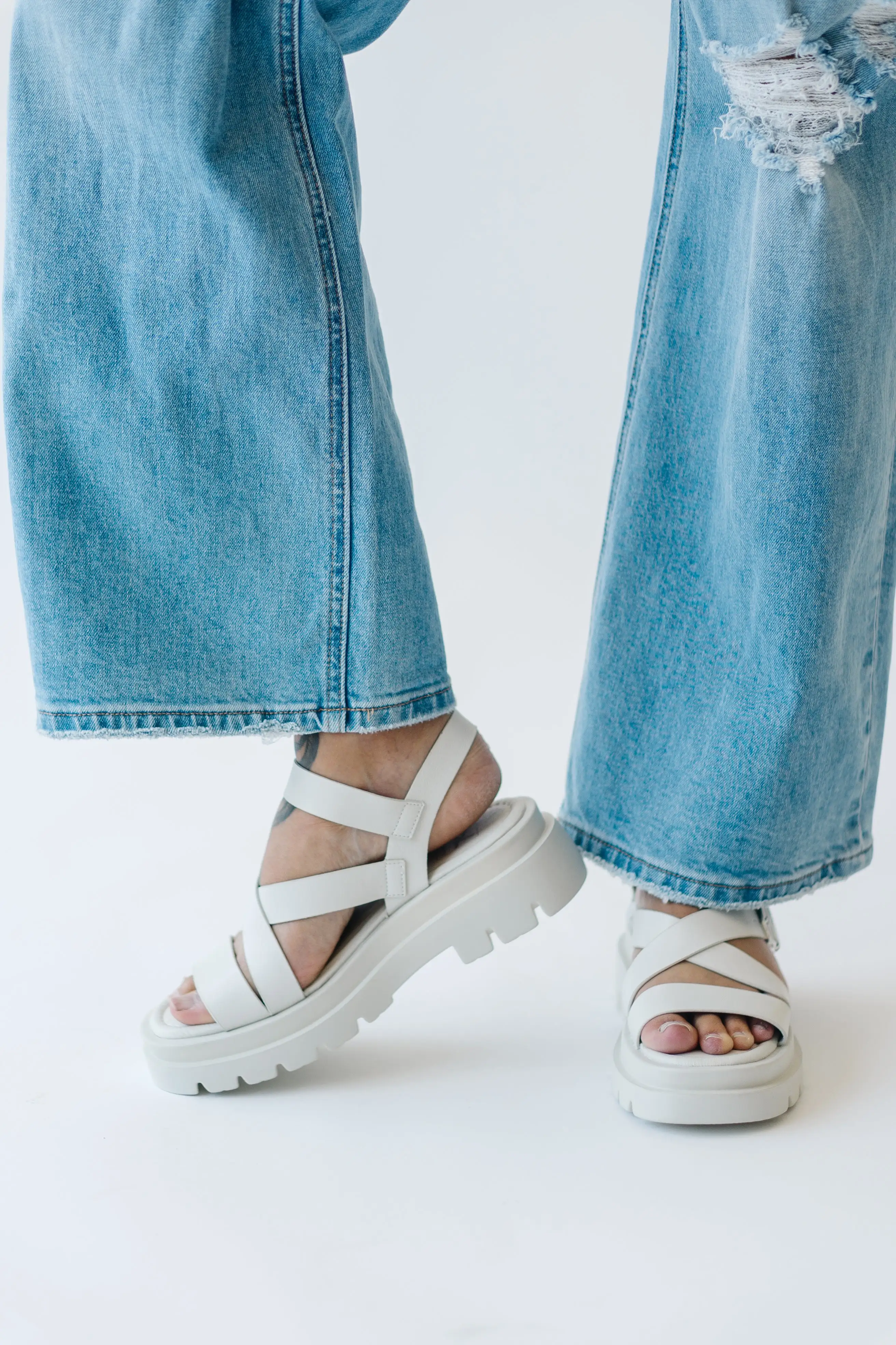 Dirty Laundry: Khan Sandal in Bone