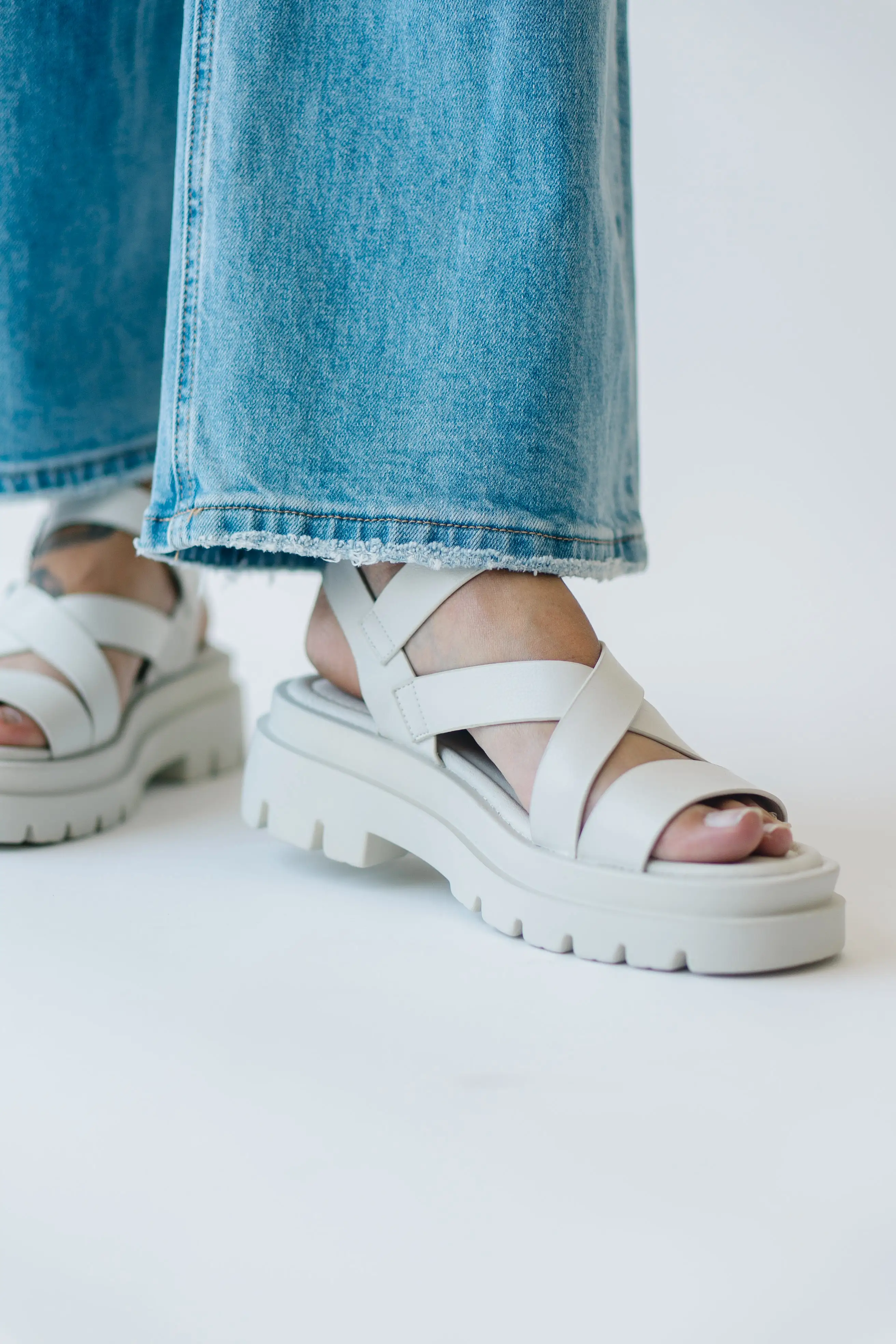 Dirty Laundry: Khan Sandal in Bone