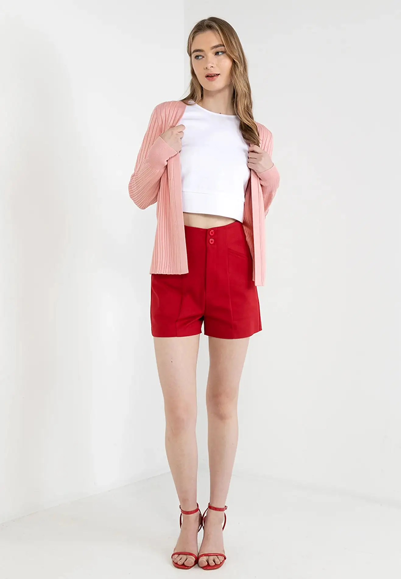 ELLE Apparel Basic Open Knit Cardigan