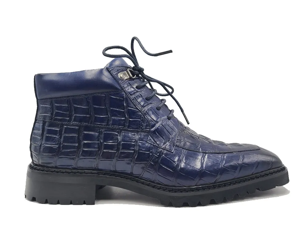 Embossed Alligator Brogue Boot