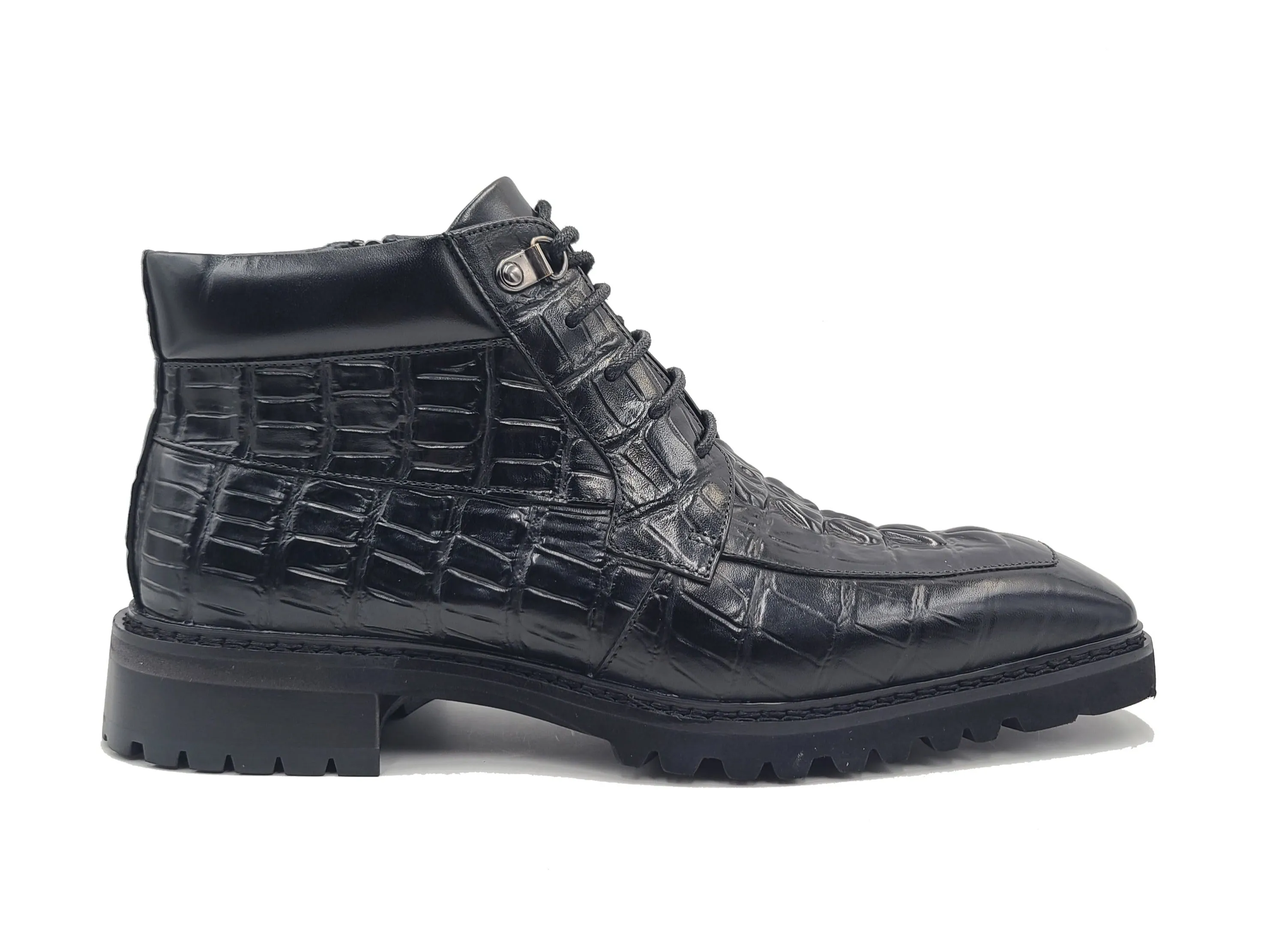 Embossed Alligator Brogue Boot