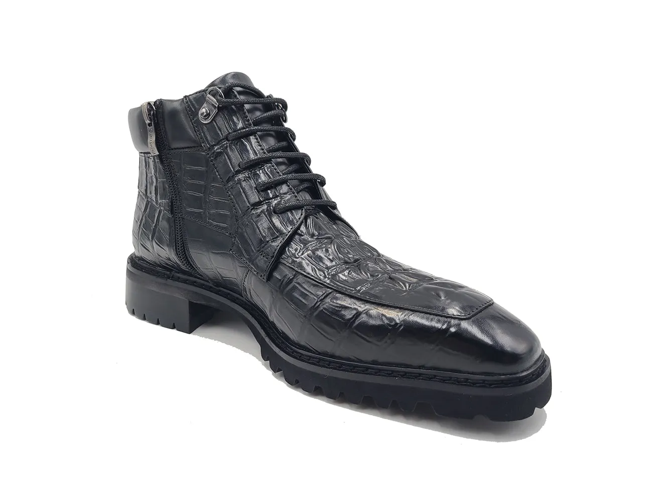 Embossed Alligator Brogue Boot