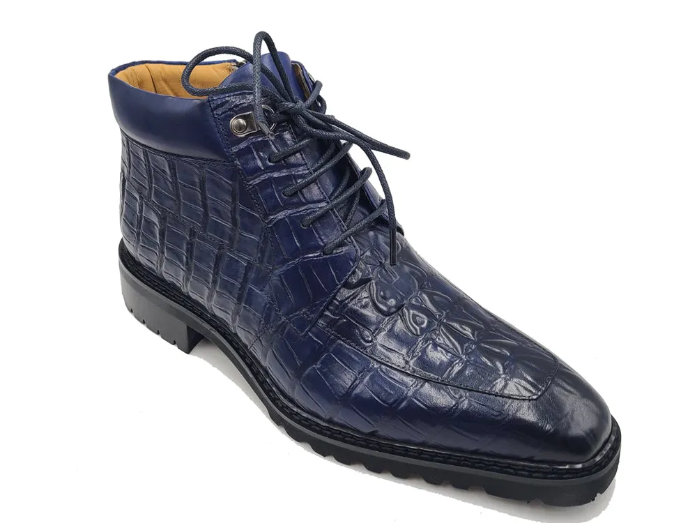 Embossed Alligator Brogue Boot