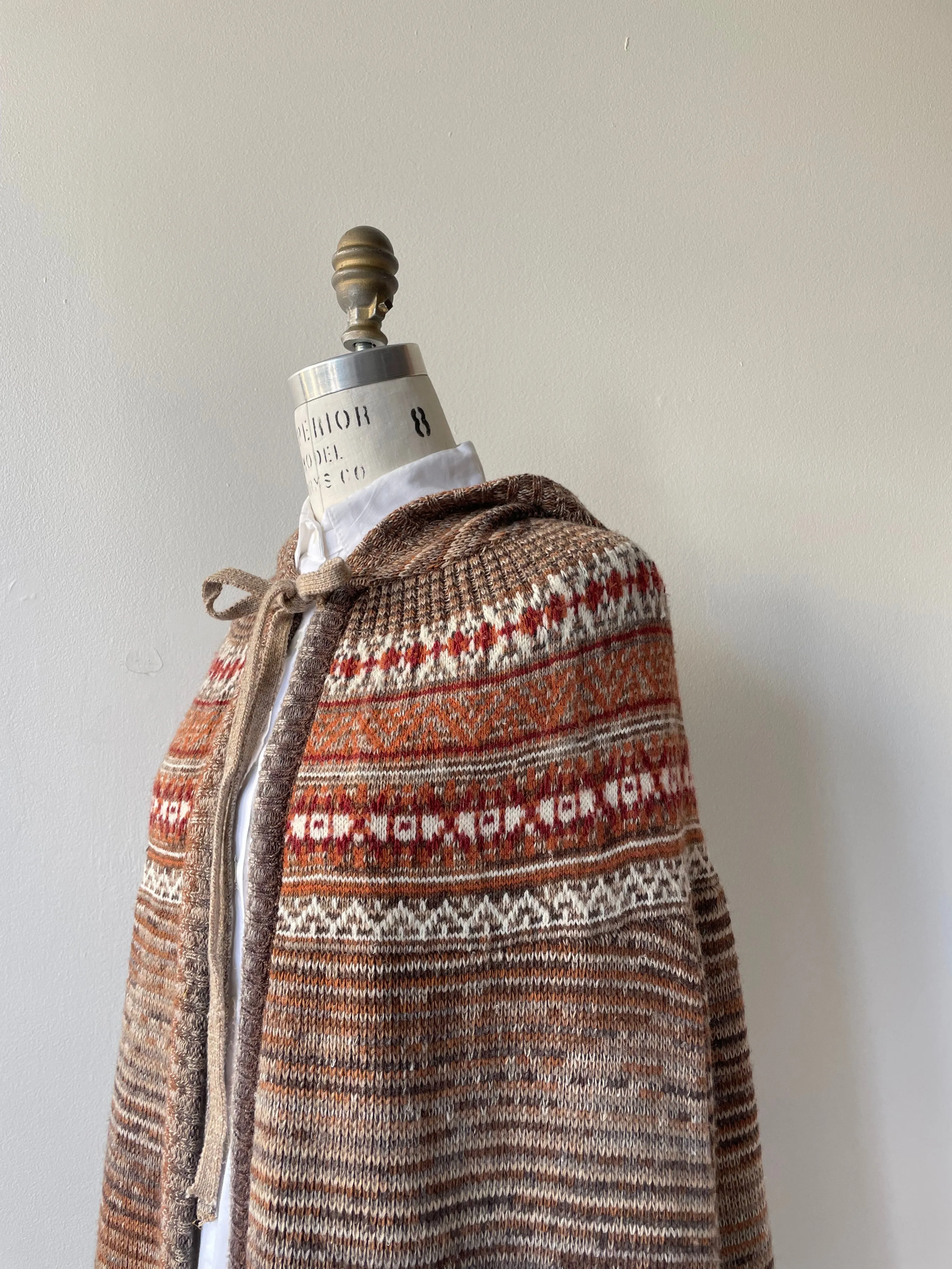 Fair Isle Knit Cape