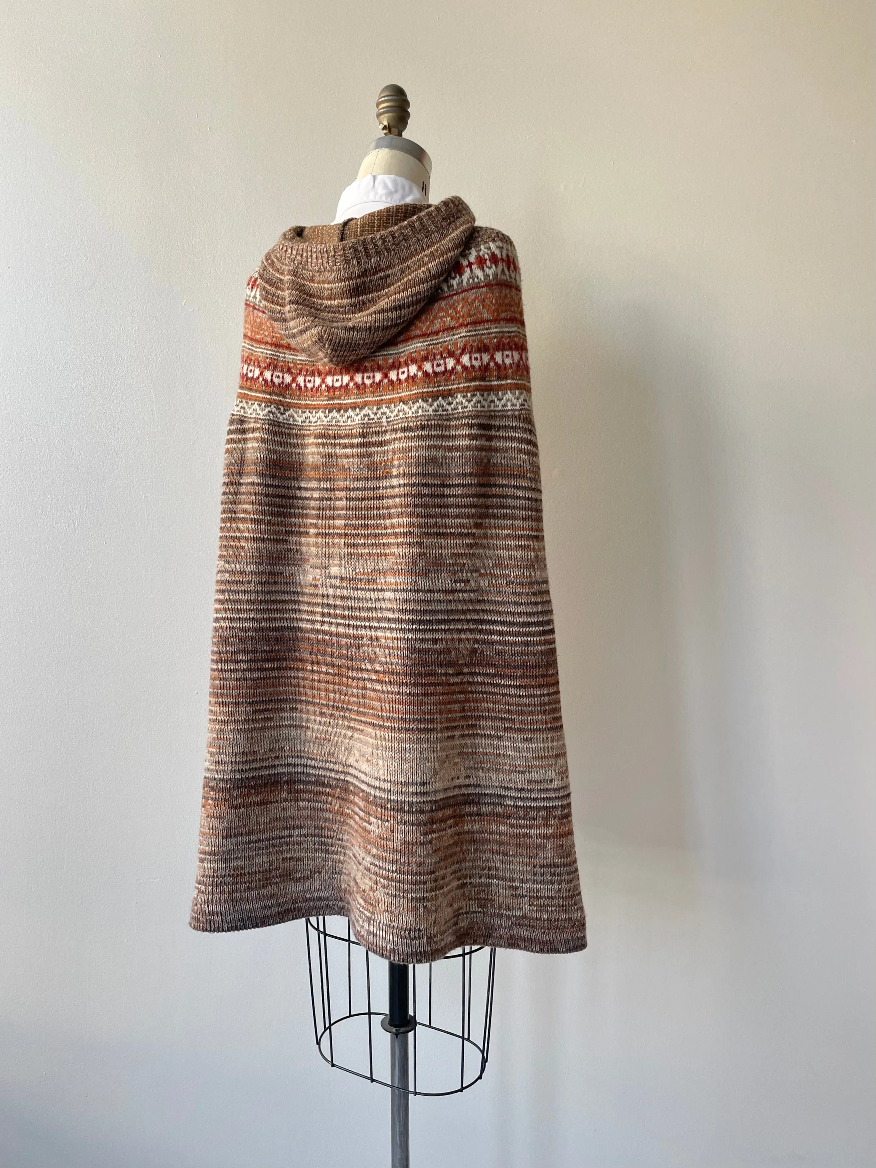 Fair Isle Knit Cape