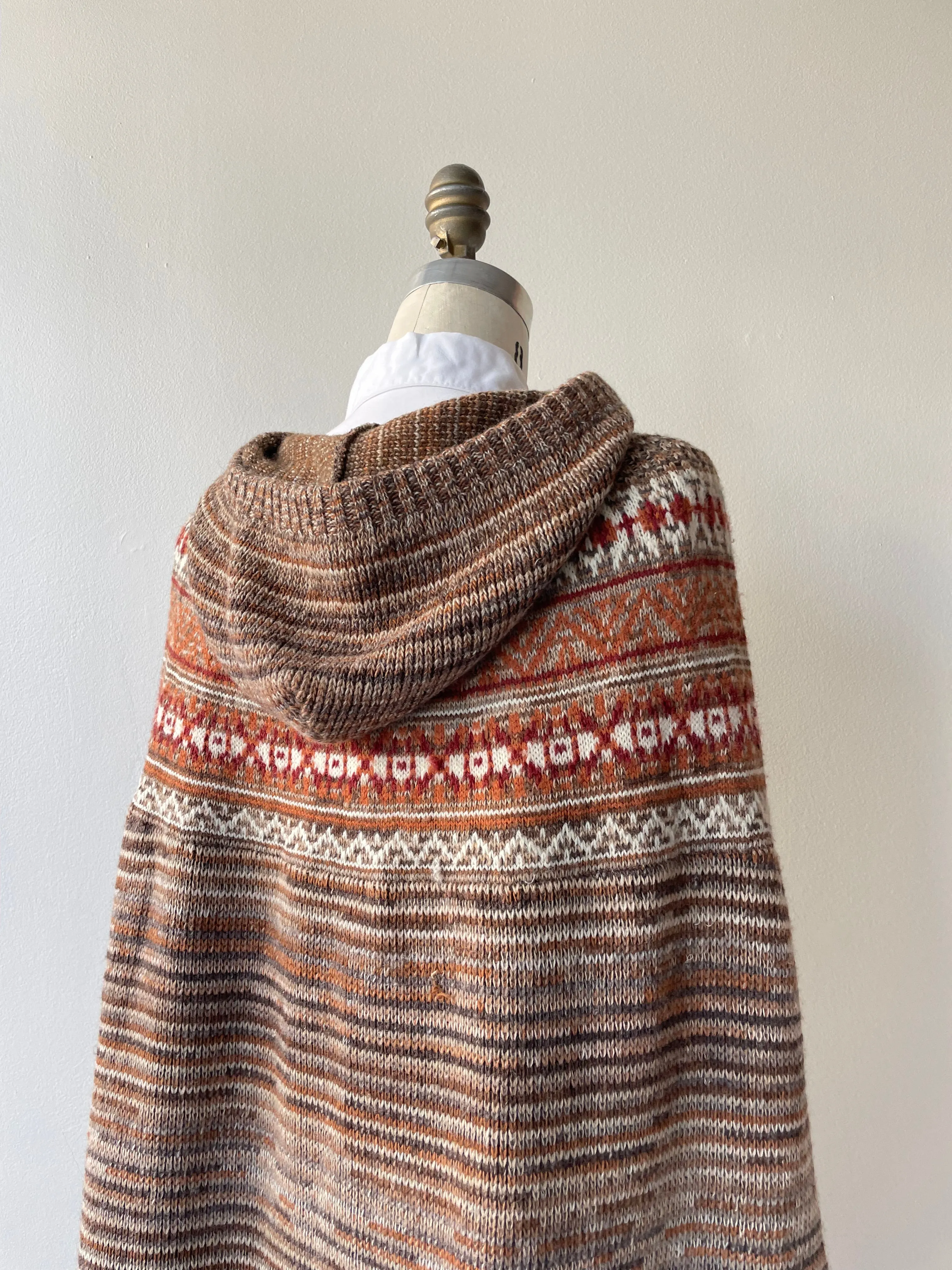 Fair Isle Knit Cape