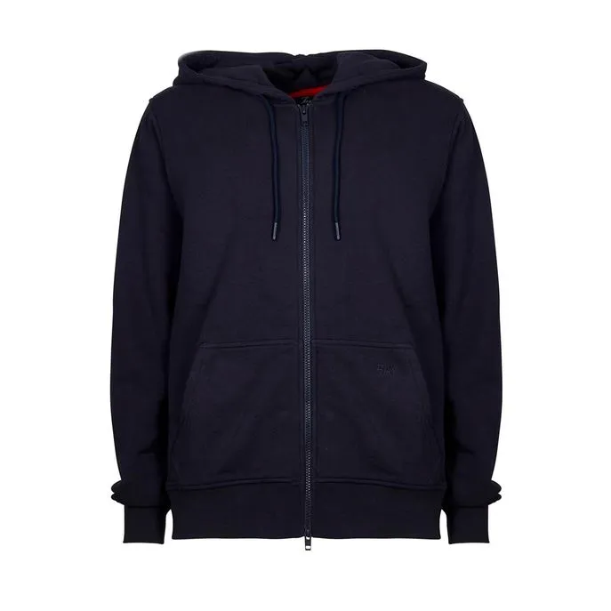 FULLZIP HOODIE IN COTTON Man Blue