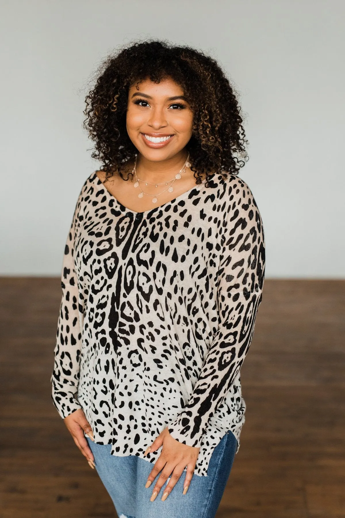 Halfway To Heaven Dolman Top- Leopard