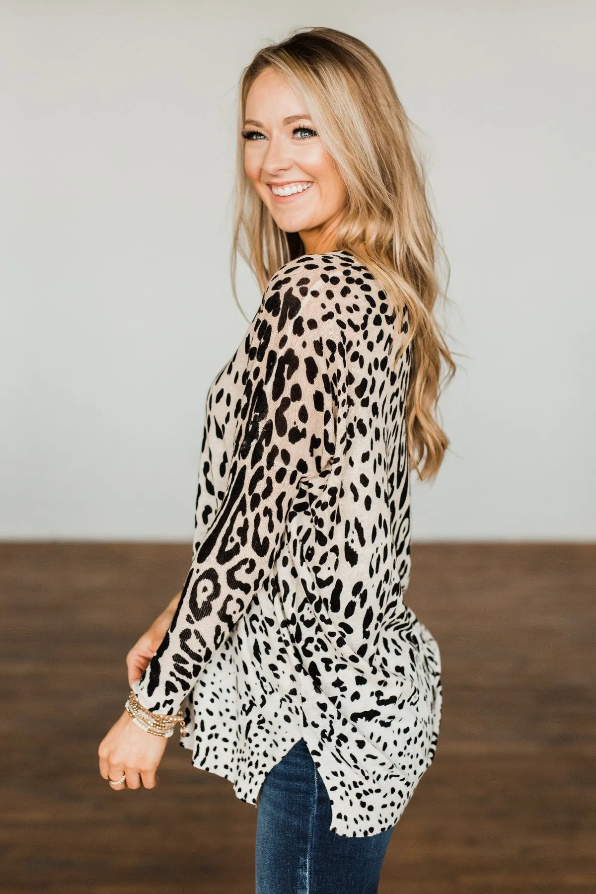 Halfway To Heaven Dolman Top- Leopard