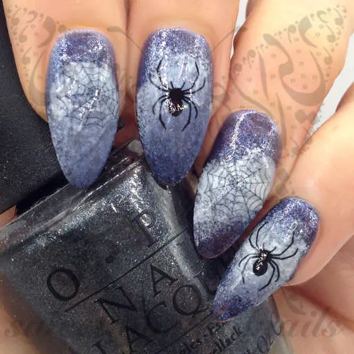 Halloween Nail Art Spider Web Nail Water Decals