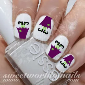 Halloween Witch Legs Nail Water Slides