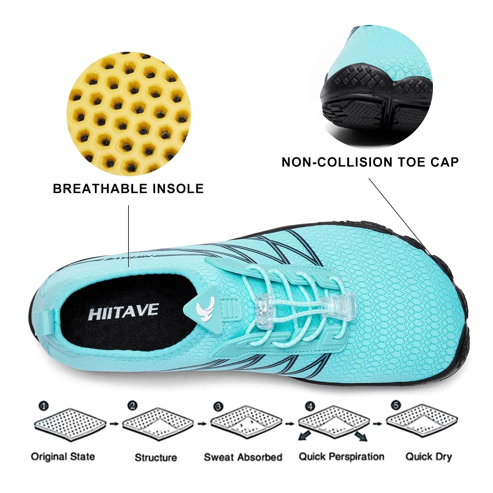 Hiitave Womens Barefoot Lazer Water Shoes