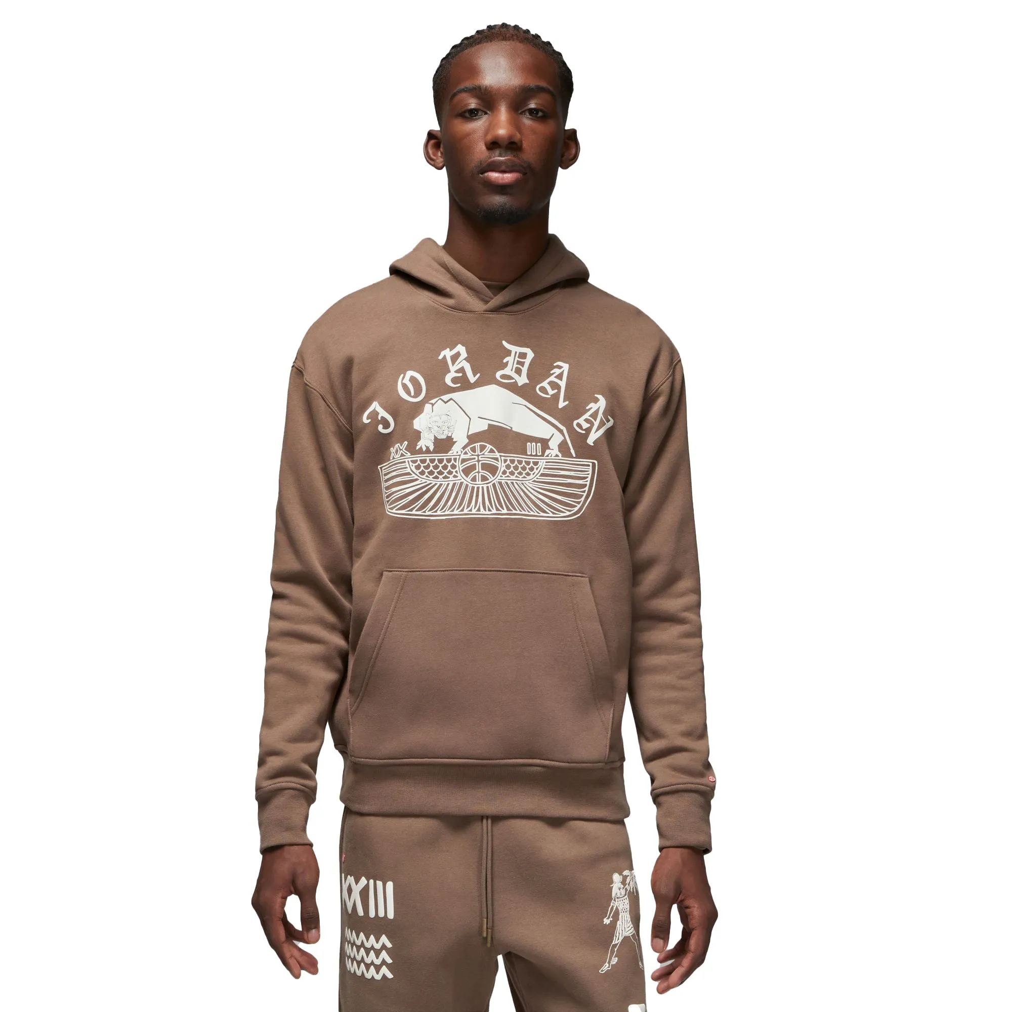 Jordan Artist Series by Umar Rashid Men's Flight Fleece Hoodie Palomino-Sail