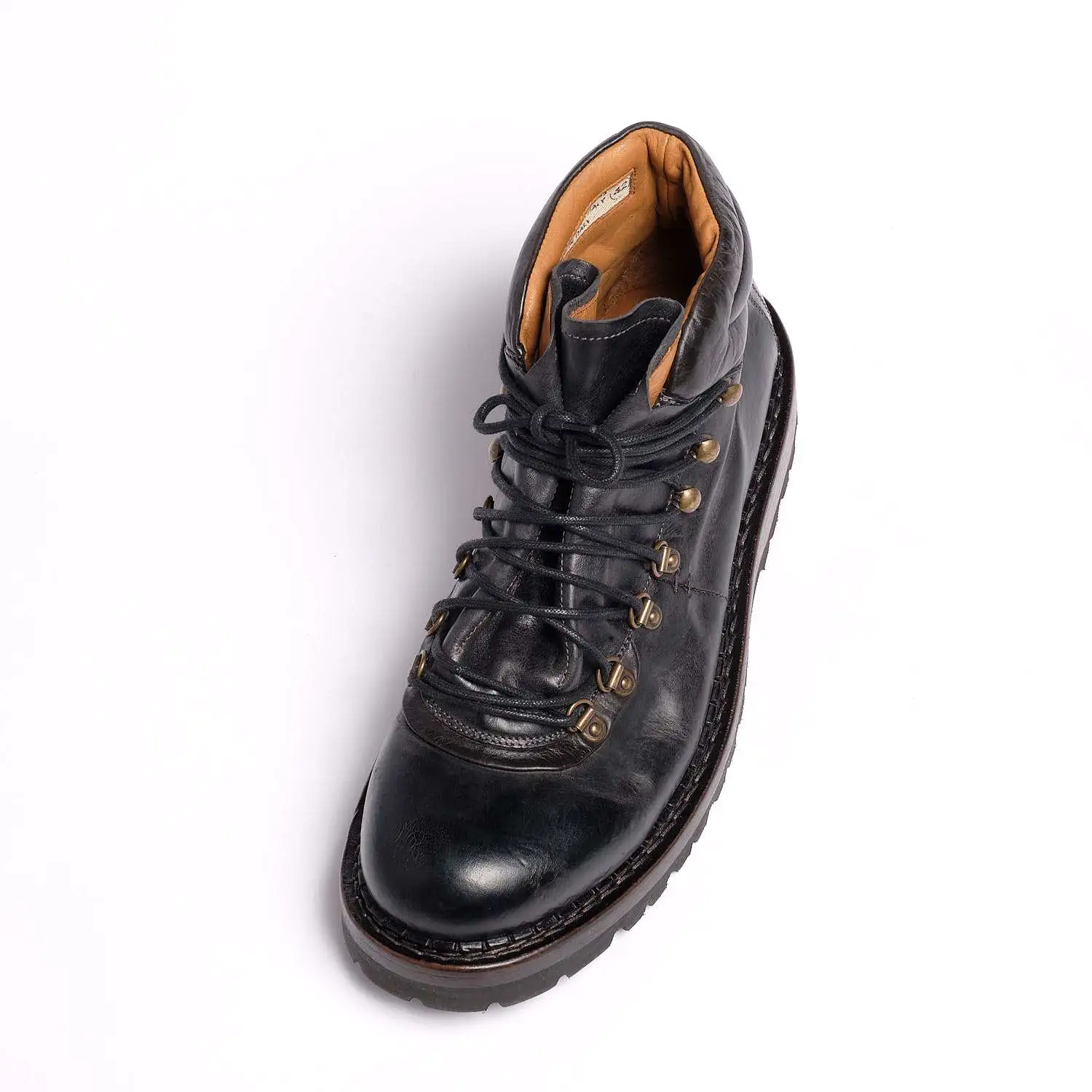 Jude Laced Mid Shoes Natural Horse leather cuoio