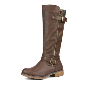 Knee High Low Riding Boots