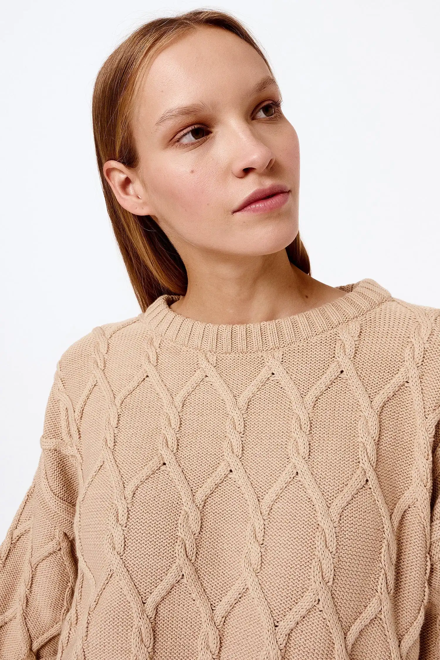 Knitted Organic Cotton Cable-knit Jumper | Multiple Colours