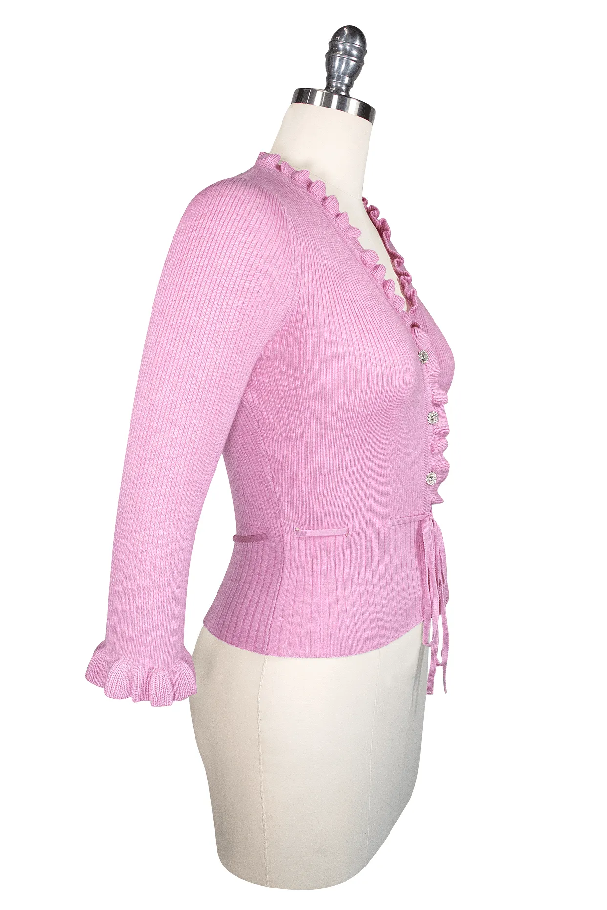 La Luna 3/4 Sleeve Knit Cardigan (Pink)