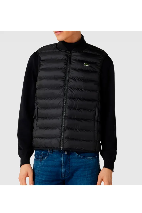 Lacoste Padded Logo Vest Black