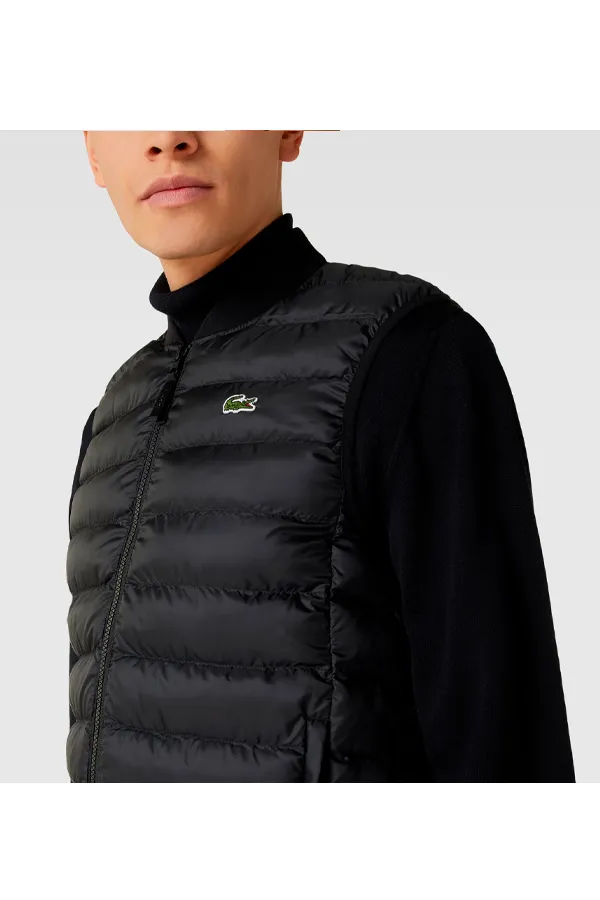 Lacoste Padded Logo Vest Black