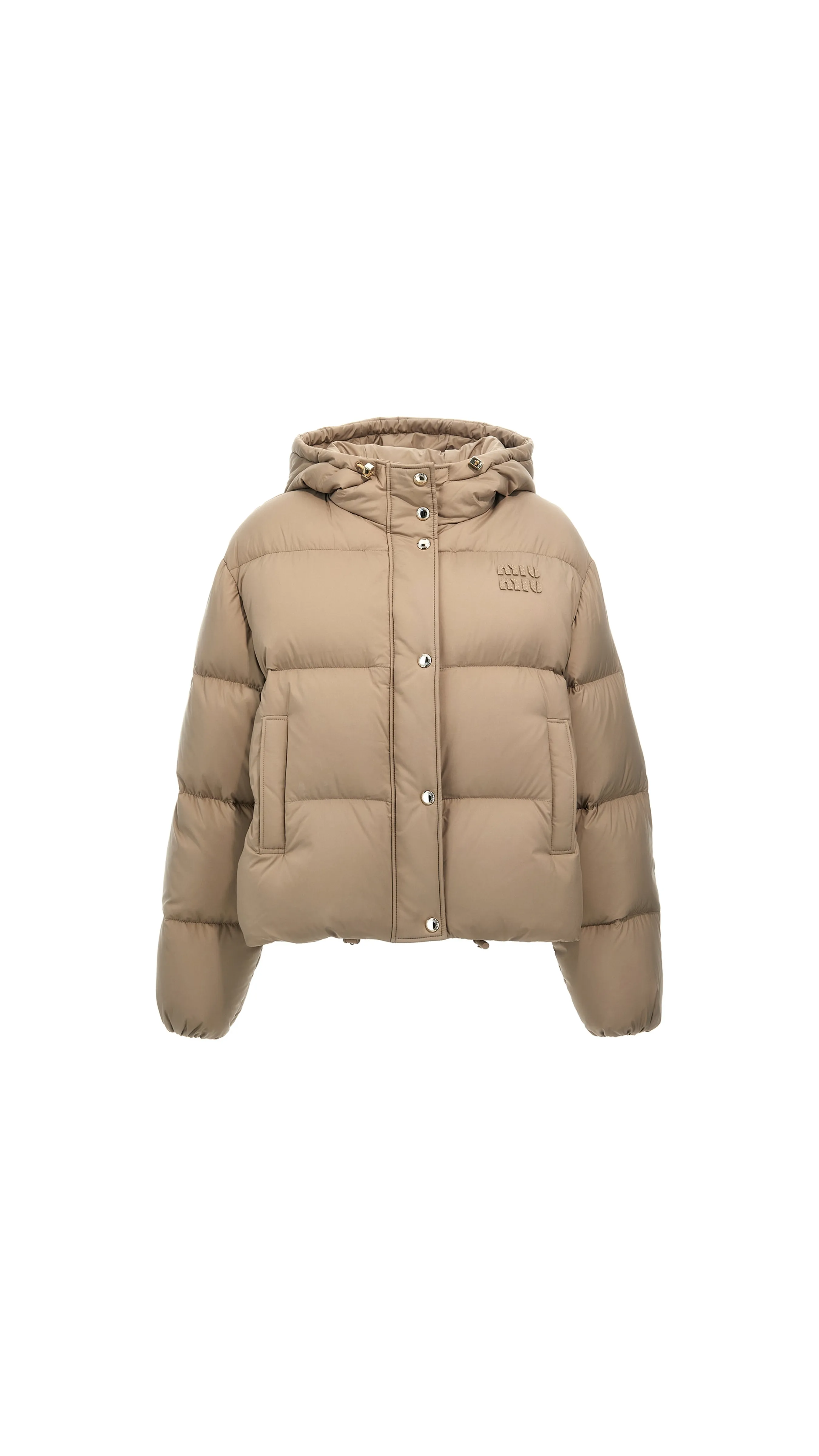 Logo Down Jacket - Beige